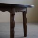 Mid-century modern round Danish side table in solid stained oak, 1960s.
