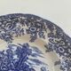 7 flat plates english pattern blue peasant scene vintage