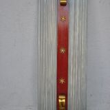 Applique years 1950 glass chopsticks and red lacquer