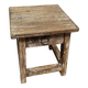 Small teak stool with 1 drawer