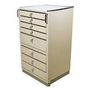 Cabinet dentaire en métal - 1950