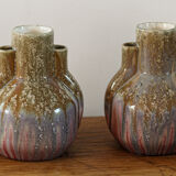 Pair of earthenware art deco vases