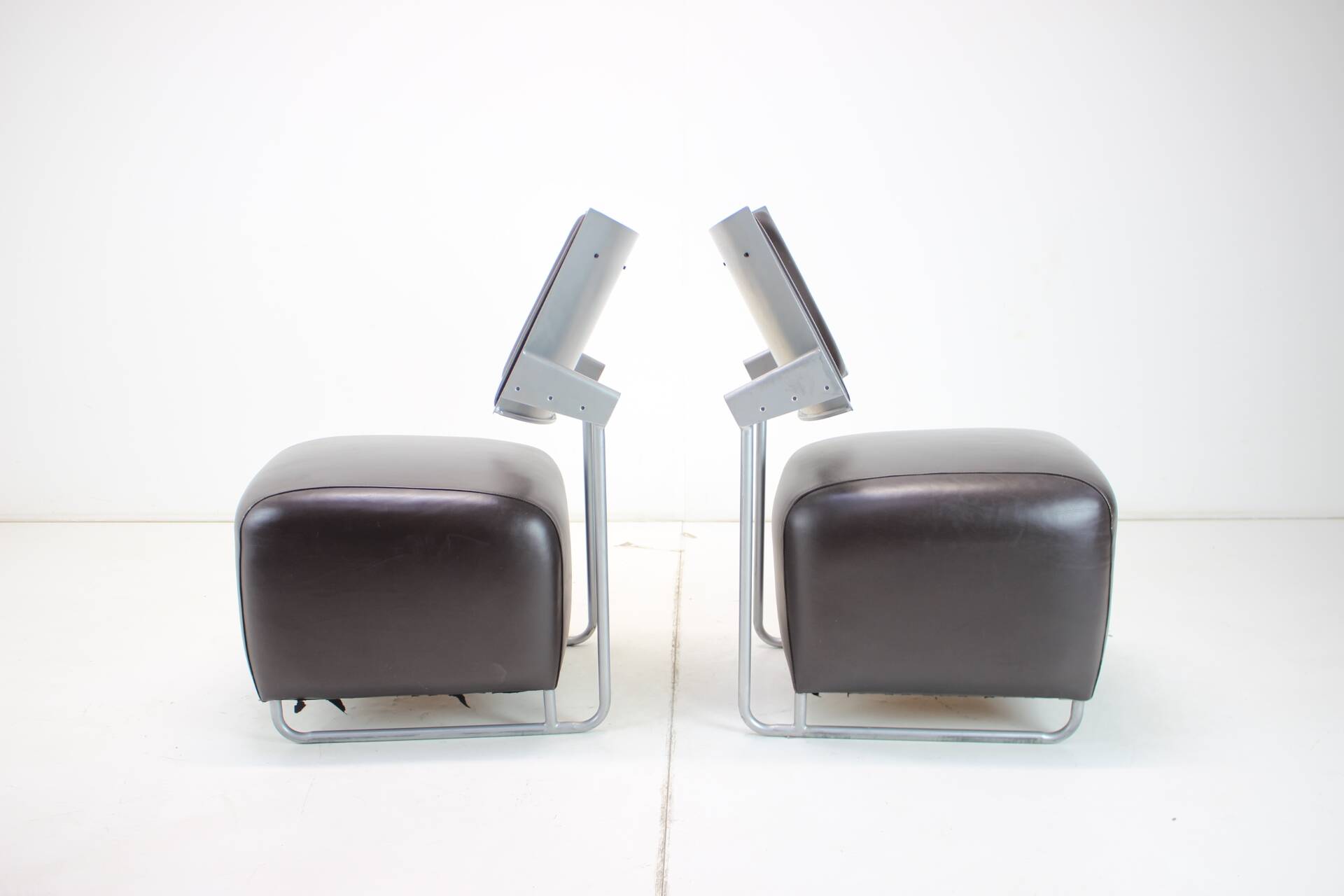 Leather Armchairs "Oskar" by Harri Korho for Inno, 1990s