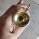 Small brass and alabaster vase
