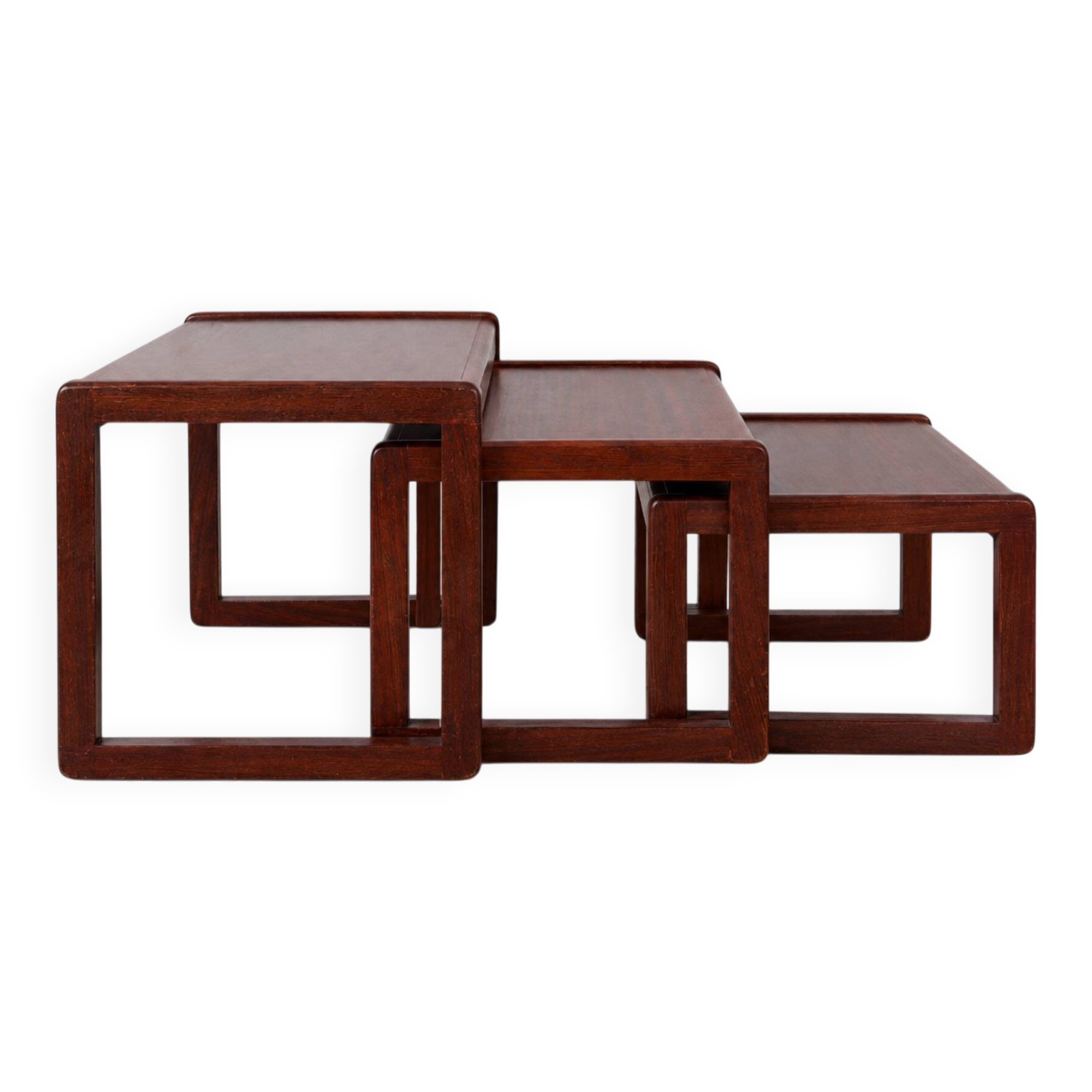 Nest of tables in teak from the 1960s.