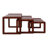 Tables gigognes en teck années 1960
