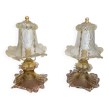 Pair of Murano glass lamps