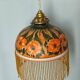 Old opaline and its tassels hanging lamp