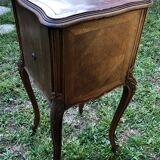 Bedside table louis XV style in wood and marble 20's years