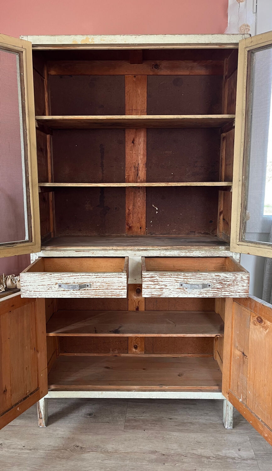 Buffet, dresser, pantry in patinated wood