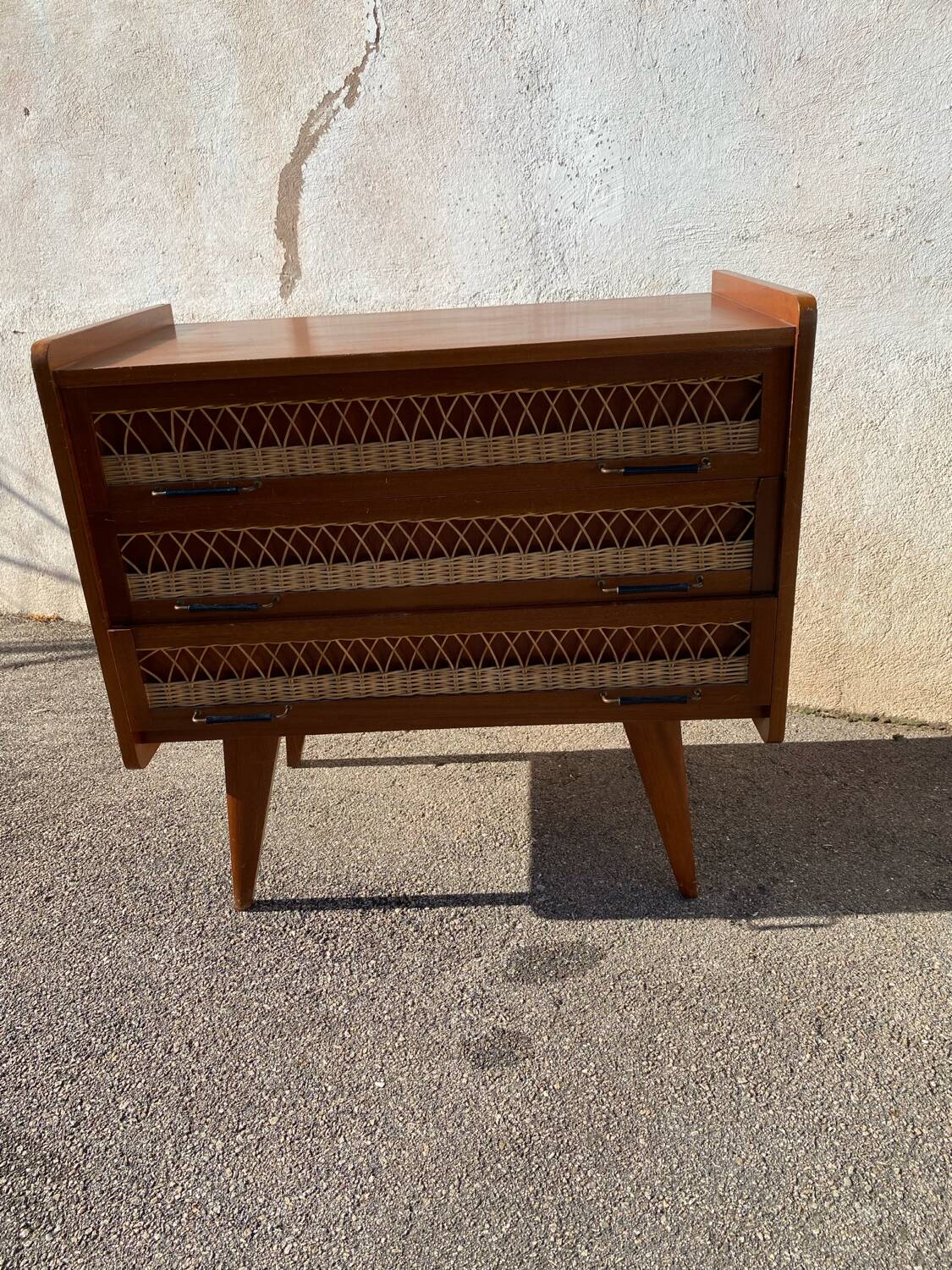Commode osier vintage
