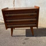 Vintage wicker chest of drawers