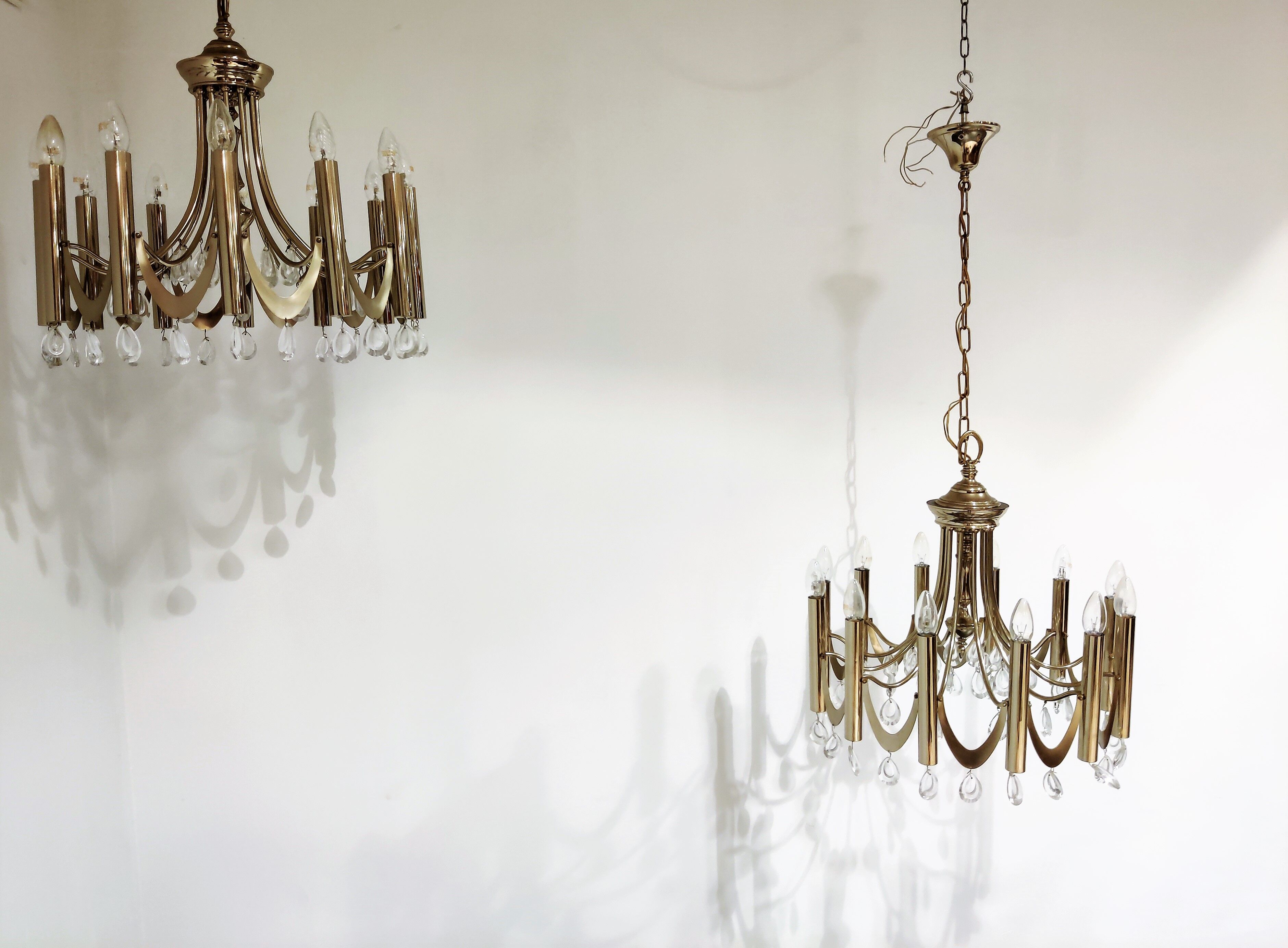 Chrome classic chandelier, 1960