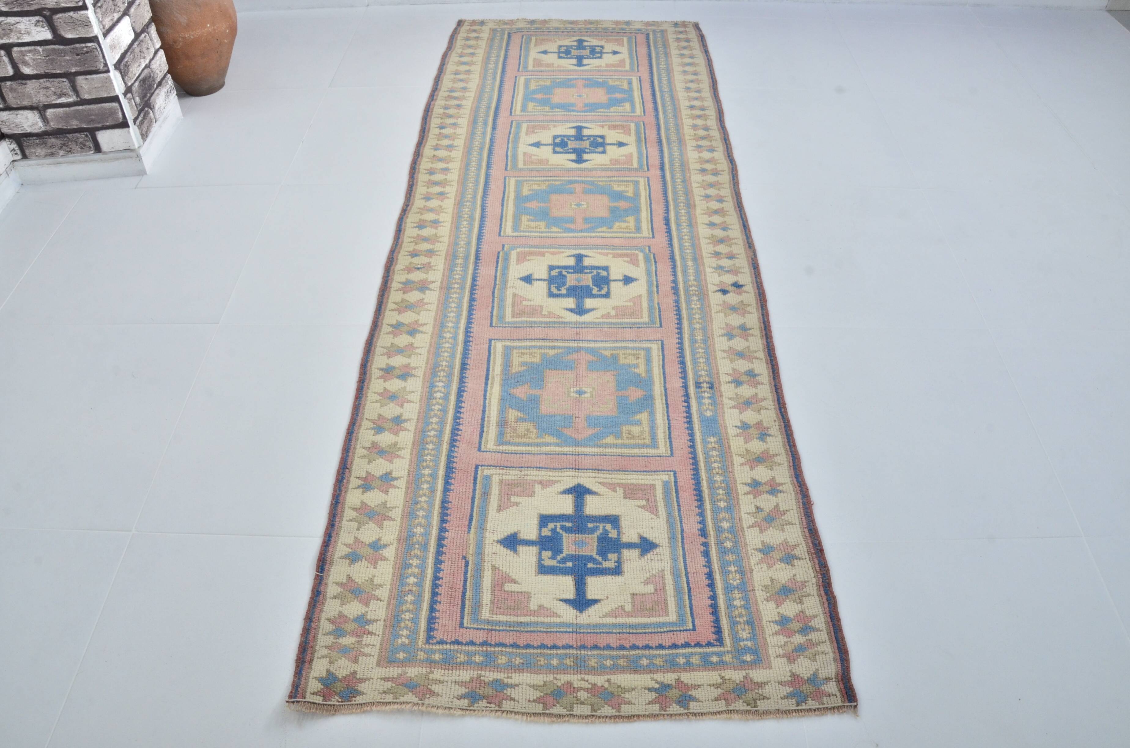 Vintage Oushak Runner Rug sku 3540
