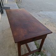 Rustic monastery farmhouse table, antique, 19th century, made of walnut.