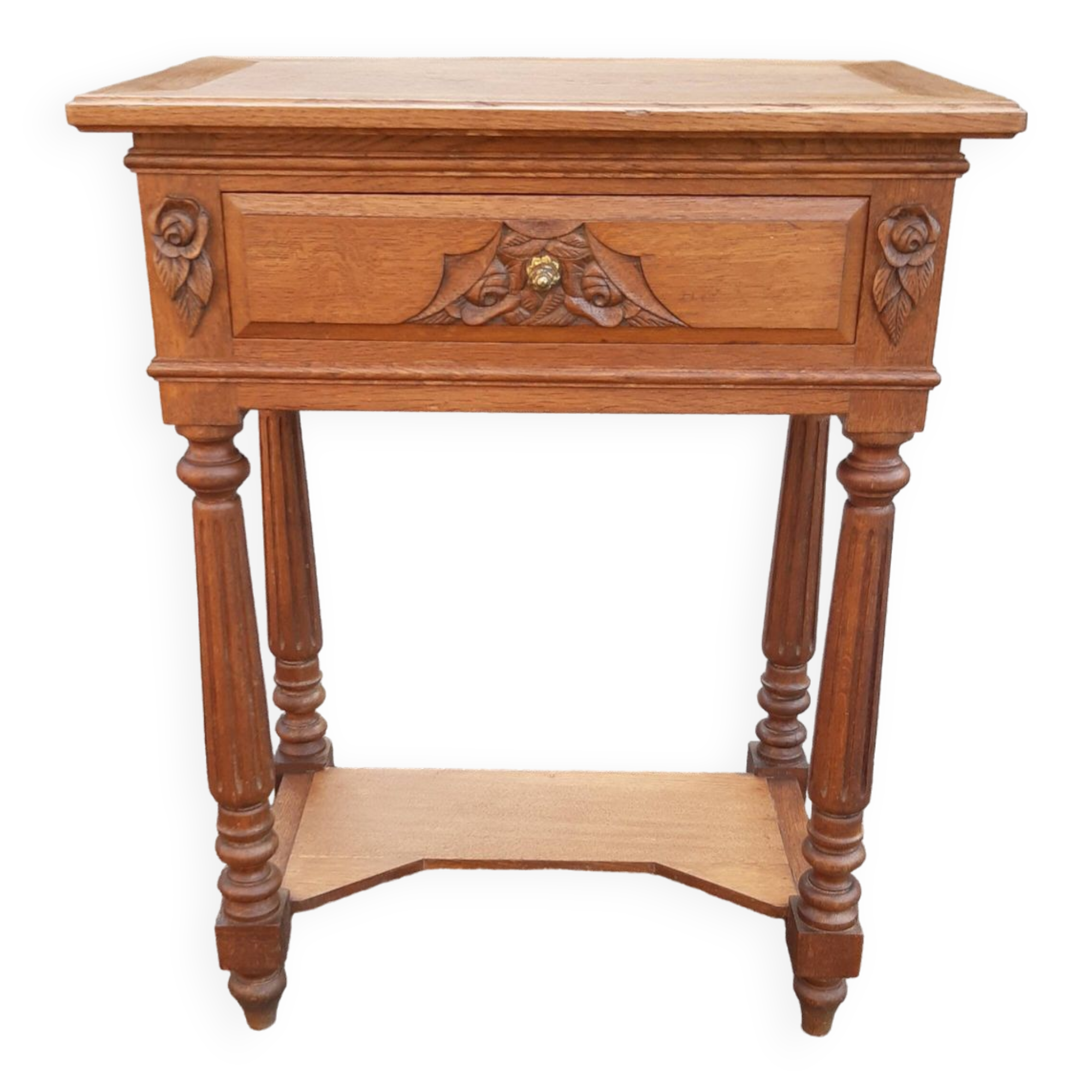 Art Deco console in solid oak