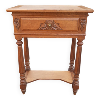 Solid oak art deco console