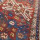 Ancient Caucasian carpet Kazak eagle 143x257 cm