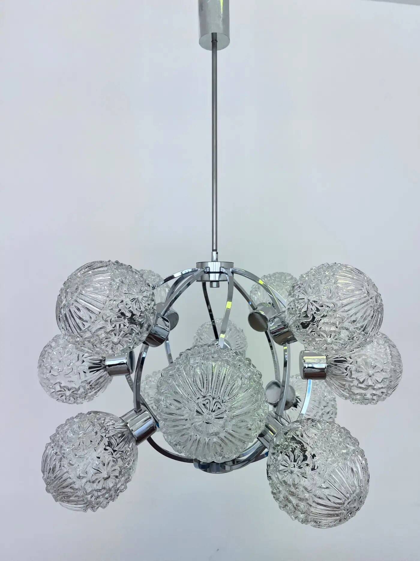Large Galaxy Space Age Sputnik Chandelier by Richard Essig - Germany, 1970s