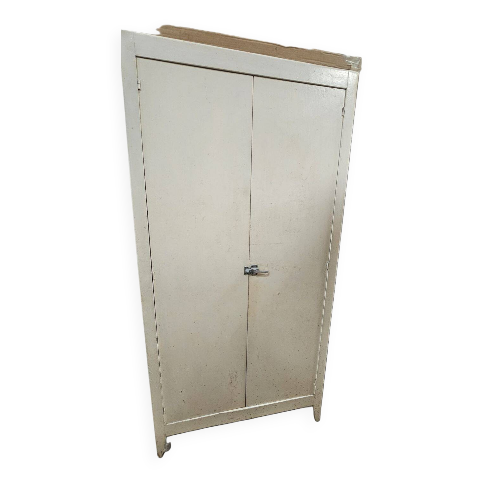 Vintage Parisian Armoire Painted in White