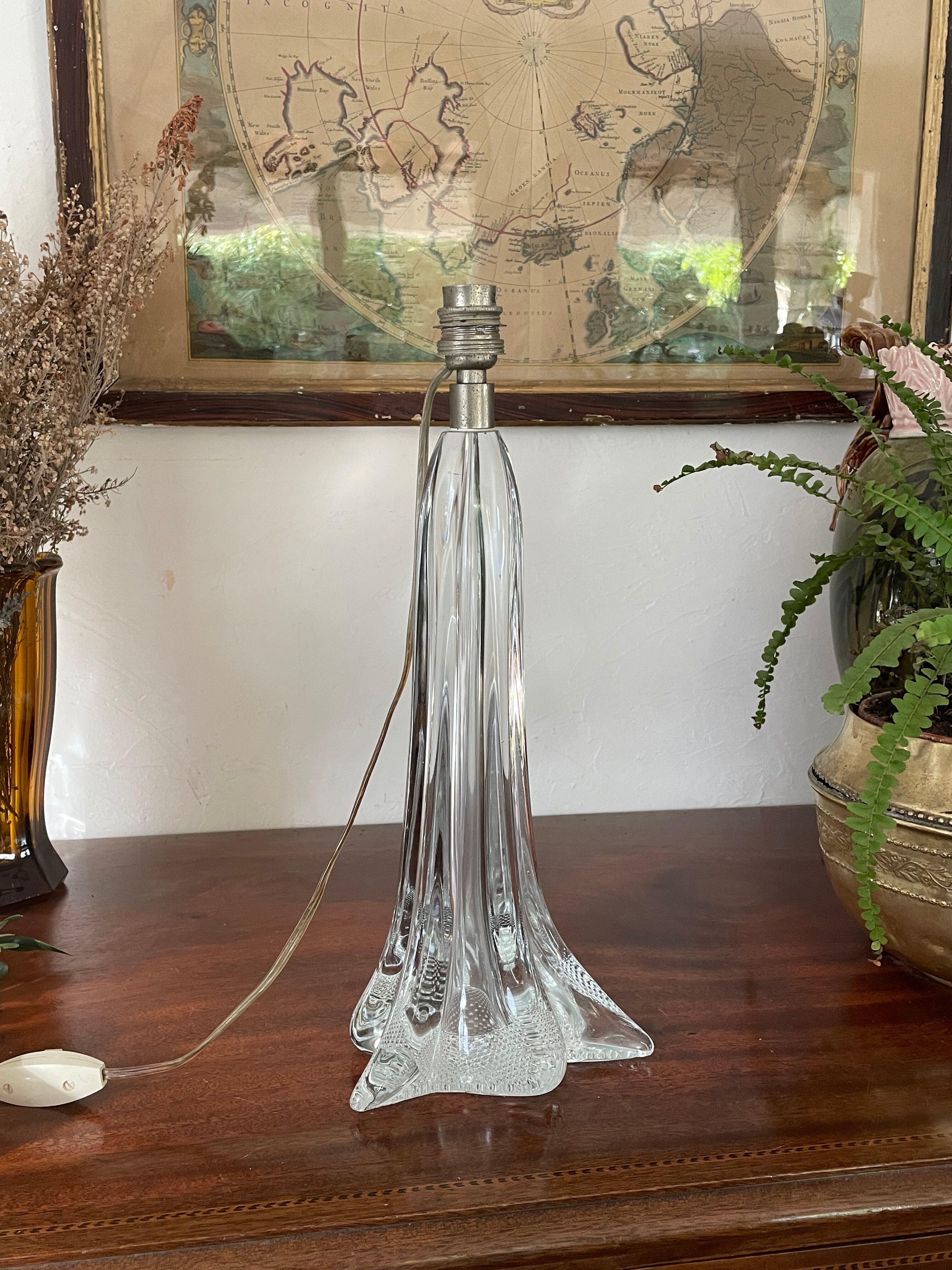 Pied de lampe en cristal 35cm