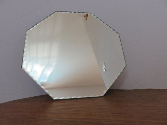 Set of 2 bevelled octagonal mirrors 50/60s