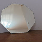 Set of 2 bevelled octagonal mirrors 50/60s