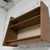 1950 solid oak wall shelf with invisible fixings