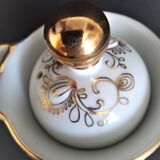 Lomonosov 29-piece porcelain coffee set, cast patterns enhanced with 24k gold