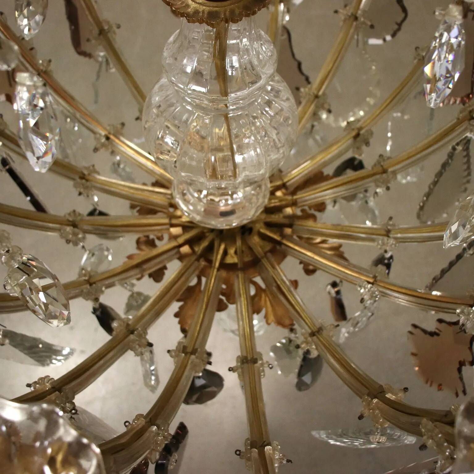Glass chandelier Italy 20th Century