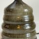 Vintage handmade stoneware geometric lamp