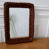 Vintage rattan mirror from the 60s