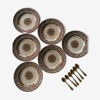 Terre de Fer Luneville dessert plates