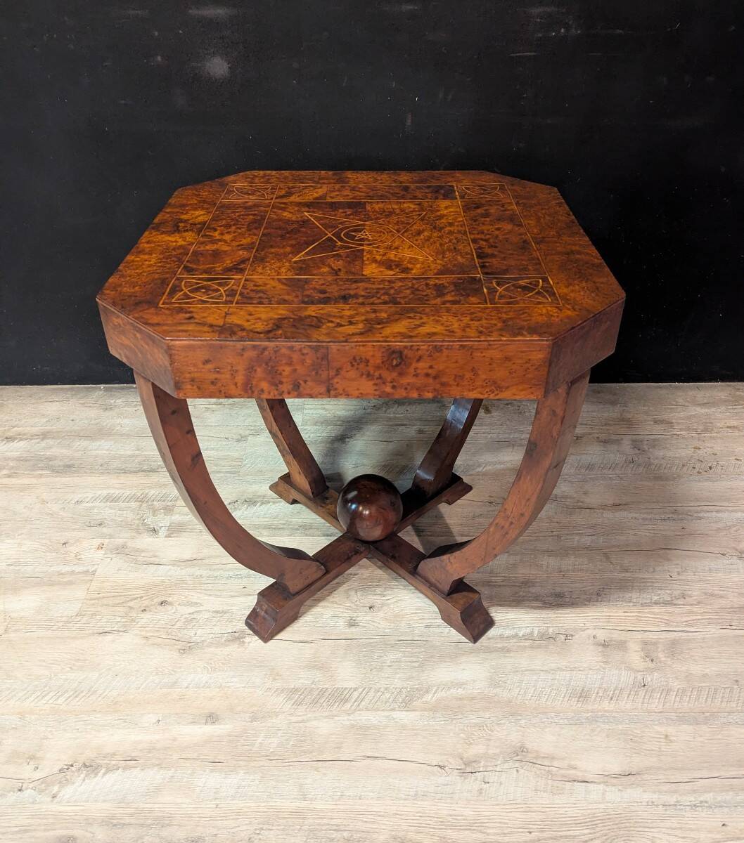 Art Deco mahogany centre table