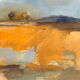 Huile su panneau suédoise – “Landskapskomposition” par Peter Prütz – Vintage