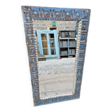 Old Art Nouveau mirror in Burmese teak