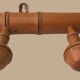 Bamboo-style wall-mounted coat rack
