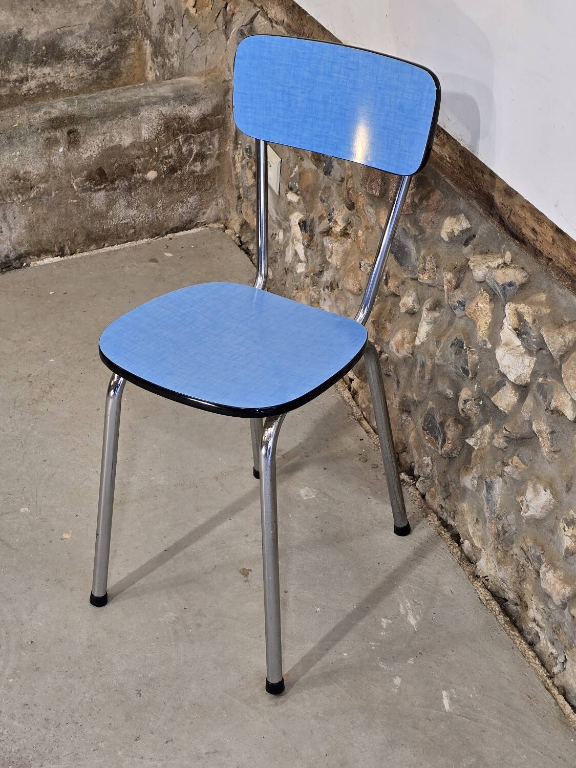 Blue Formica chair 1960