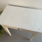 Small patinated wood table / desk / console / side table