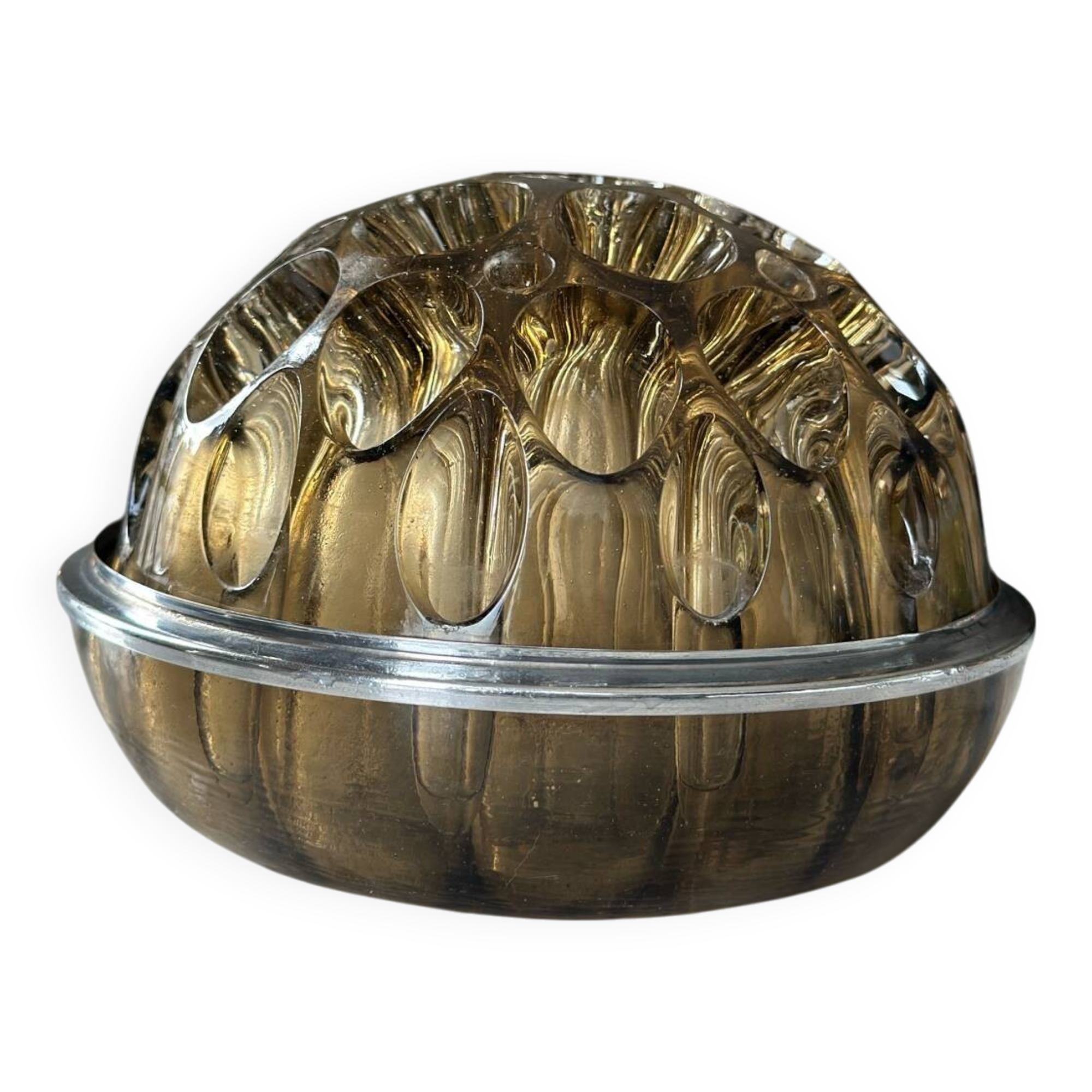 1950’s French glass flower frog