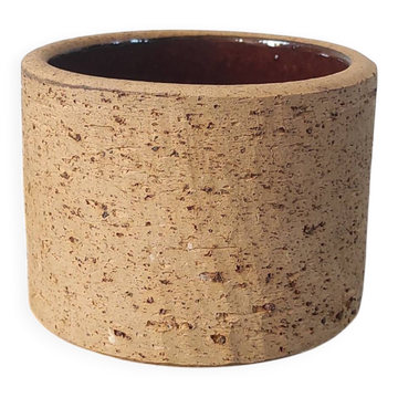 Cup, pot in raw pyrite stoneware and glaze