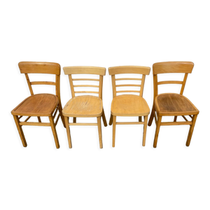 4 chaises bistrot jaunes