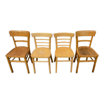 4 chaises bistrot jaunes