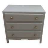 Vintage commode enhanced in grey-green.