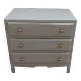 Vintage commode enhanced in grey-green.