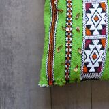Coussin kilim vert marocain