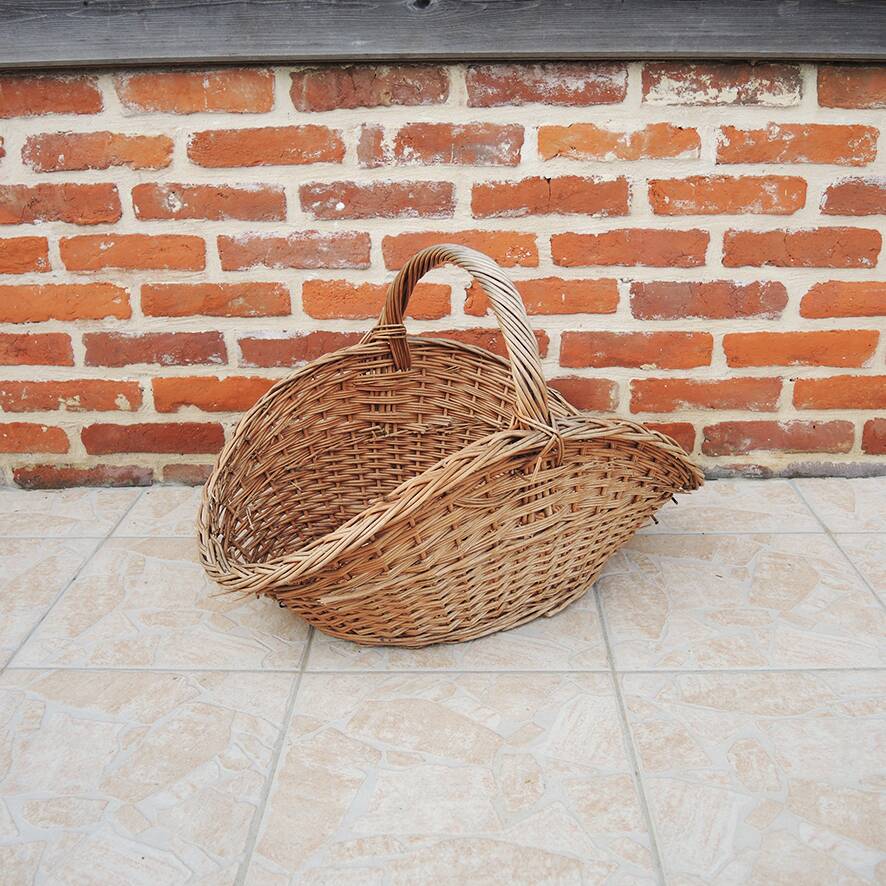 Old wicker log basket