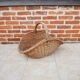 Old wicker log basket