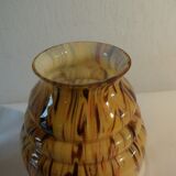 Blown and cast glass vase