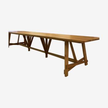Wooden table in solid